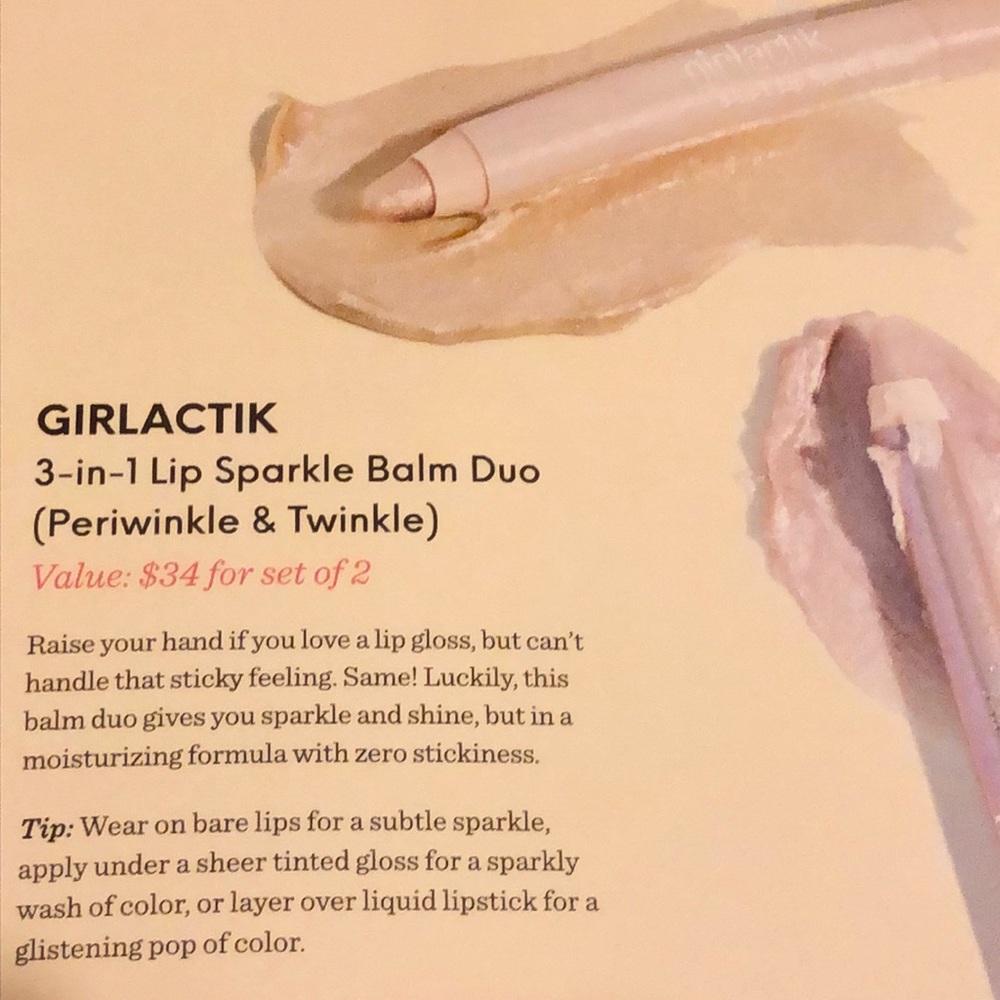 GIRLACTIK 3-in-1 Lip Twinkle Sparkle Balm